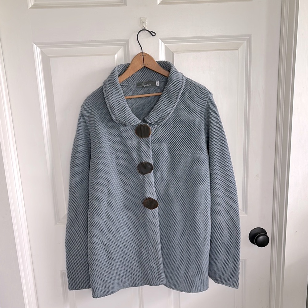 Willow Knit Jacket Wooden Buttons Lagenlook
